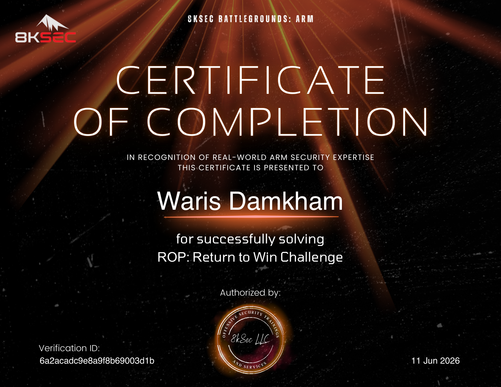 ROP - Return to Win certificate
