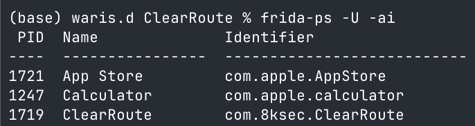 ClearRoute process discovery