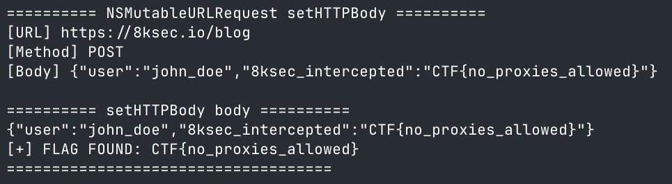 ClearRoute HTTP body flag capture