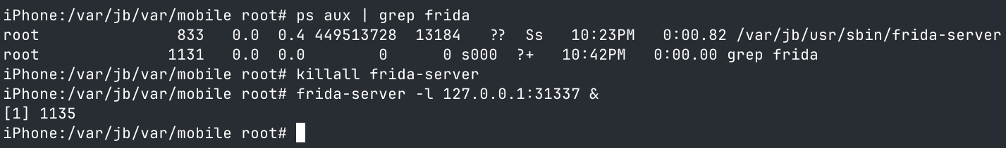 Frida server custom port