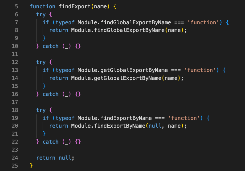 Export resolver code