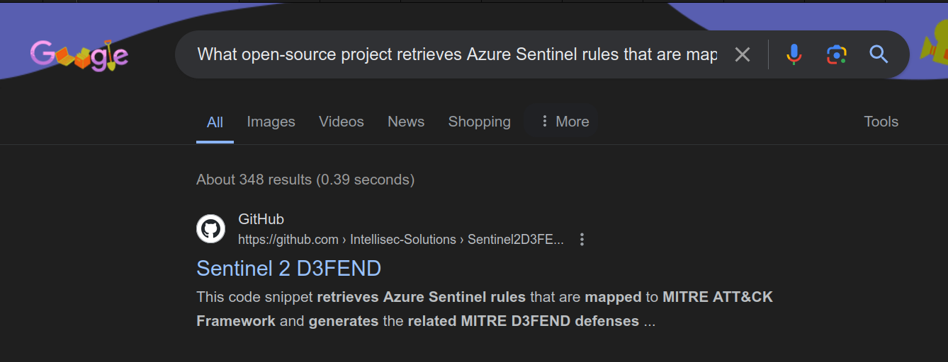 Sentinel2D3FEND evidence