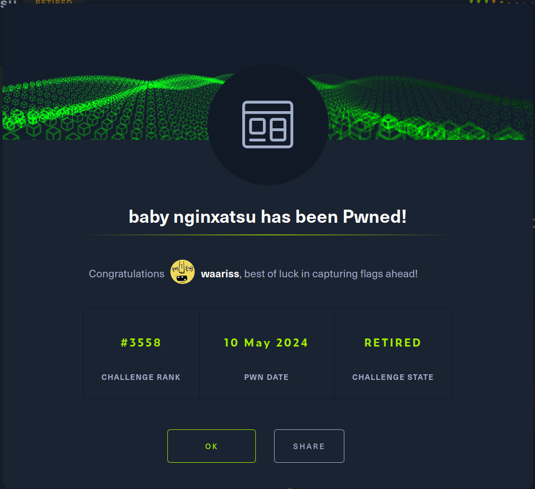 Baby Nginxatsu challenge
