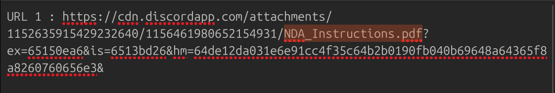 NDA Instructions file evidence