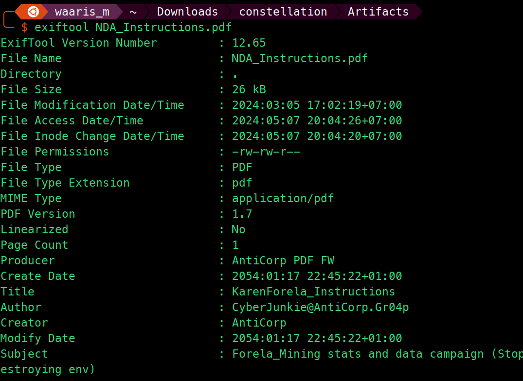 PDF metadata anomaly